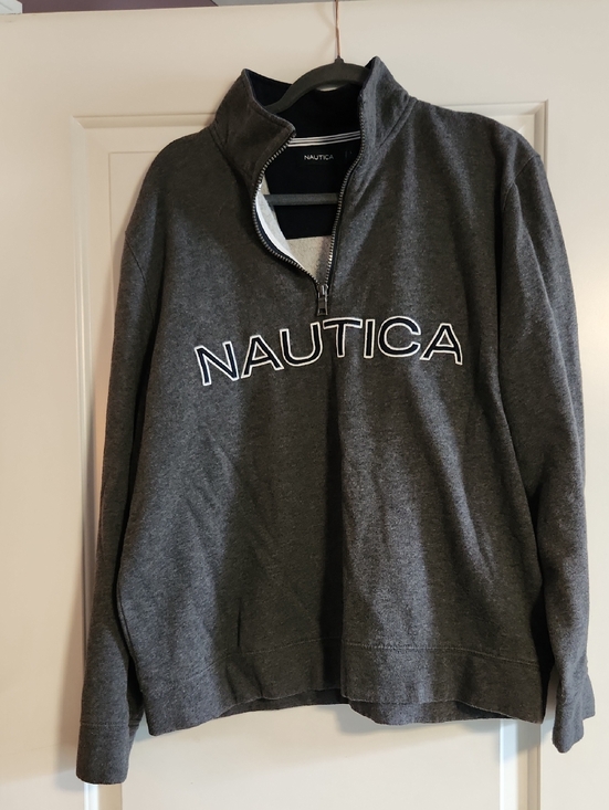 Nautica Other - Nautica Men's Dark Charcoal Quarter-Zip Pullover Sweater